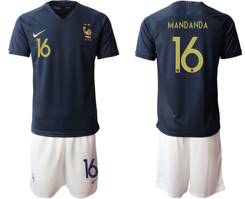 Men 2019-2020 Season National Team French home #16 blue Soccer Jerseys